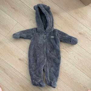 Eddie Bauer Charcoal Fleece Baby Footie